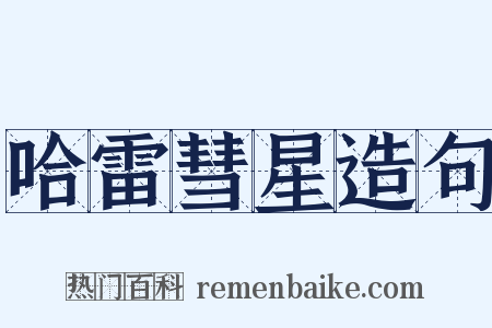 哈雷彗星造句是什么意思的图片
